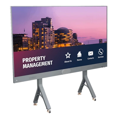 Display touchscreen pâ sala di cunfirenza